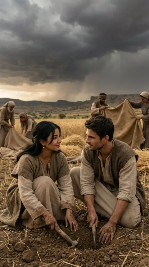 The silent understanding in the fields before the storm