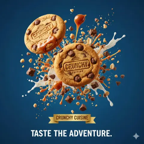 The suspended temptation of crispy chocolate chip cookies