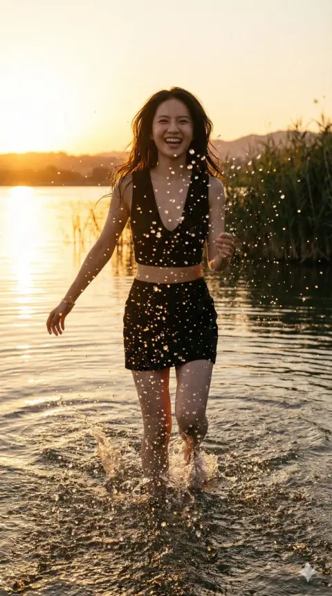 The ultimate joy of crystal clear light under the setting sun