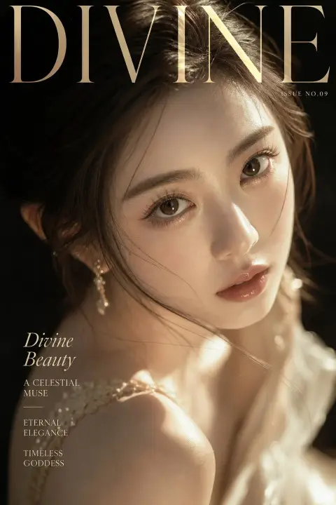 The ultimate luxury and divine beauty fashion magazine cover