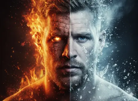 The ultimate portrait of flames and ice