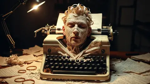 The words on the paper are woven into a real fantasy