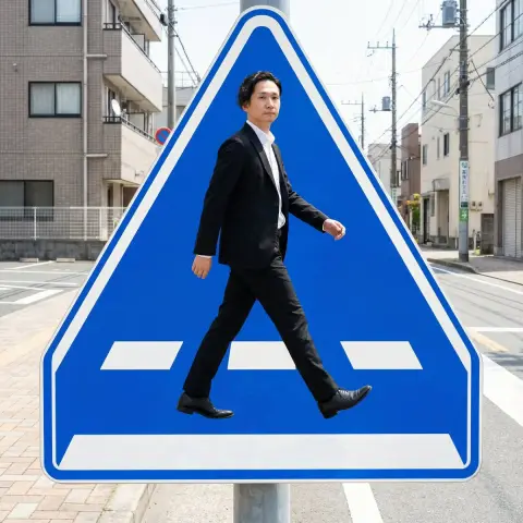 The zebra crossing is engraved with a unique silhouette that only belongs to me.