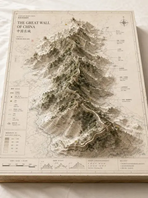 Three-dimensional sand table model of landscape archives