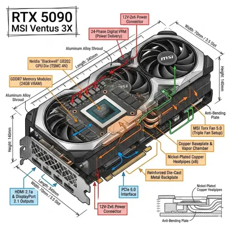 Top 5090 Graphics Card Hardcore Infographic