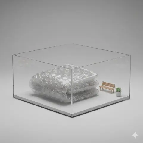 Transparent bubble film fashion mobile phone art in 3D miniature world