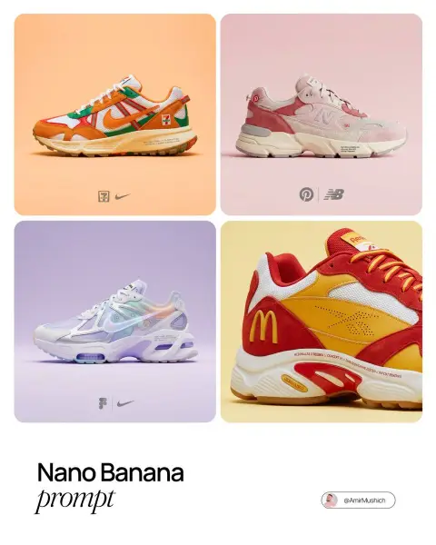 Trendy co-branded sneakers fashion commercial blockbuster