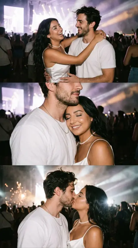 Triptych of Dream Couples at Music Festival