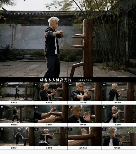 Twelve frames of movie-level Drunken Master action storyboards