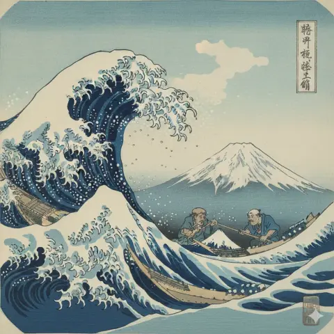 Ukiyo-e woodblock prints in tribute to Hokusai