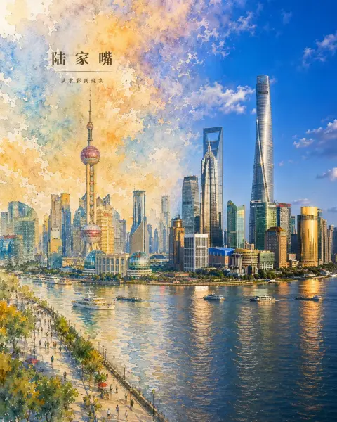 Urban impression art poster that blends reality and reality