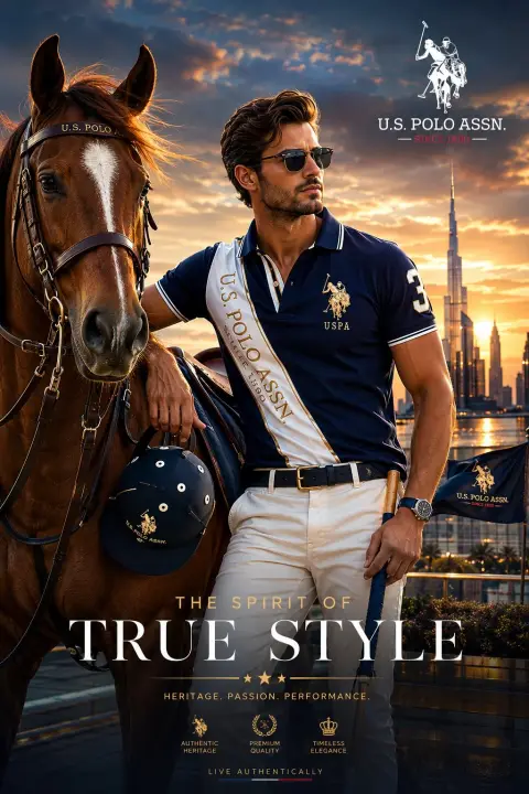 US Polo Association high-end luxury fashion poster
