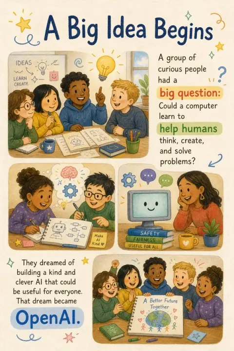 Vertical hand-painted inner pages of children's picture books