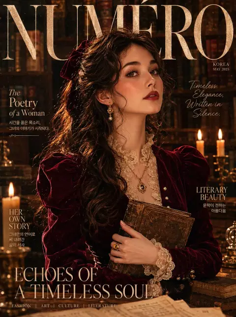 Victorian style Korean women’s literary magazine cover
