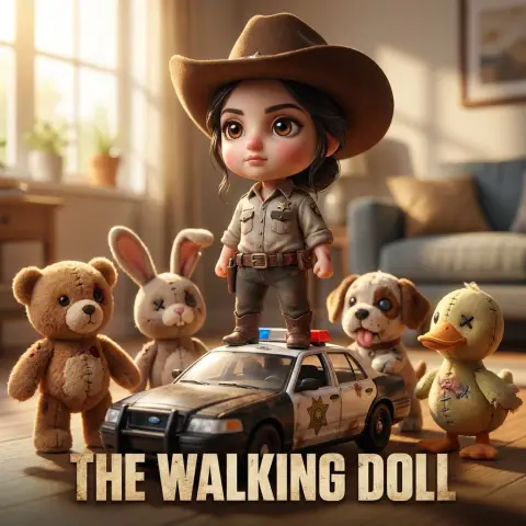 Walking Meat Dolls Apocalyptic Sheriff Cute Handmade Dolls
