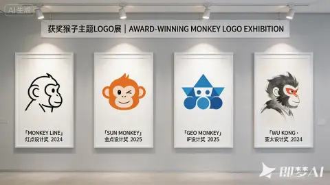 Wall of Glory: Exhibition of Award-Winning Monkey Logo Designs