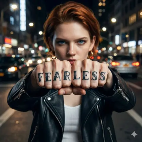 Women in leather jackets who are fearless in the night streets