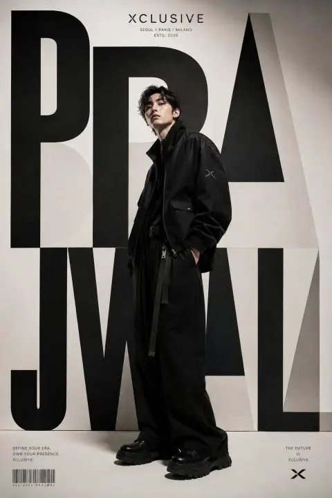 XCLUSIVE high-end luxury fashion editorial poster