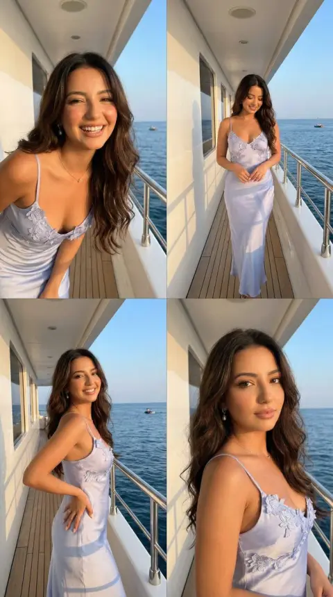 Yacht satin beauty under sunset