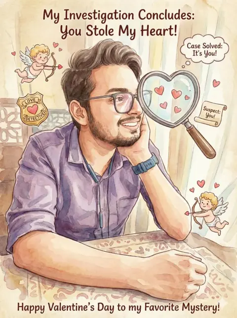 Your exclusive dreamy watercolor Valentine's Day card