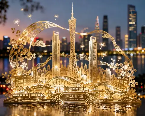 Zhujiang New Town Paper-cut Bright Night View
