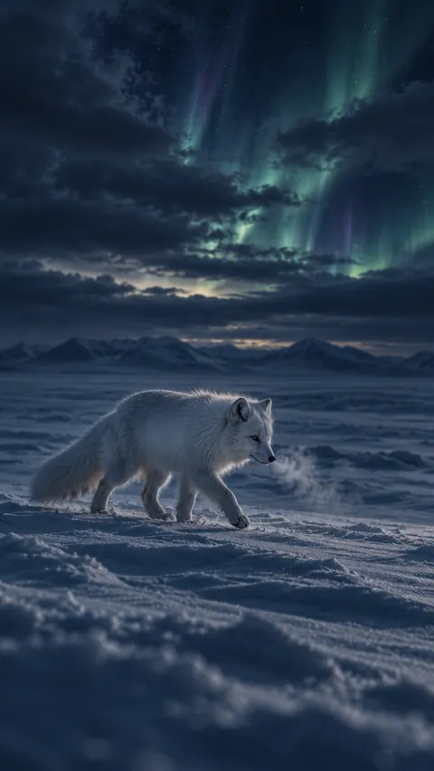 A Fox Crosses the Blue Hour