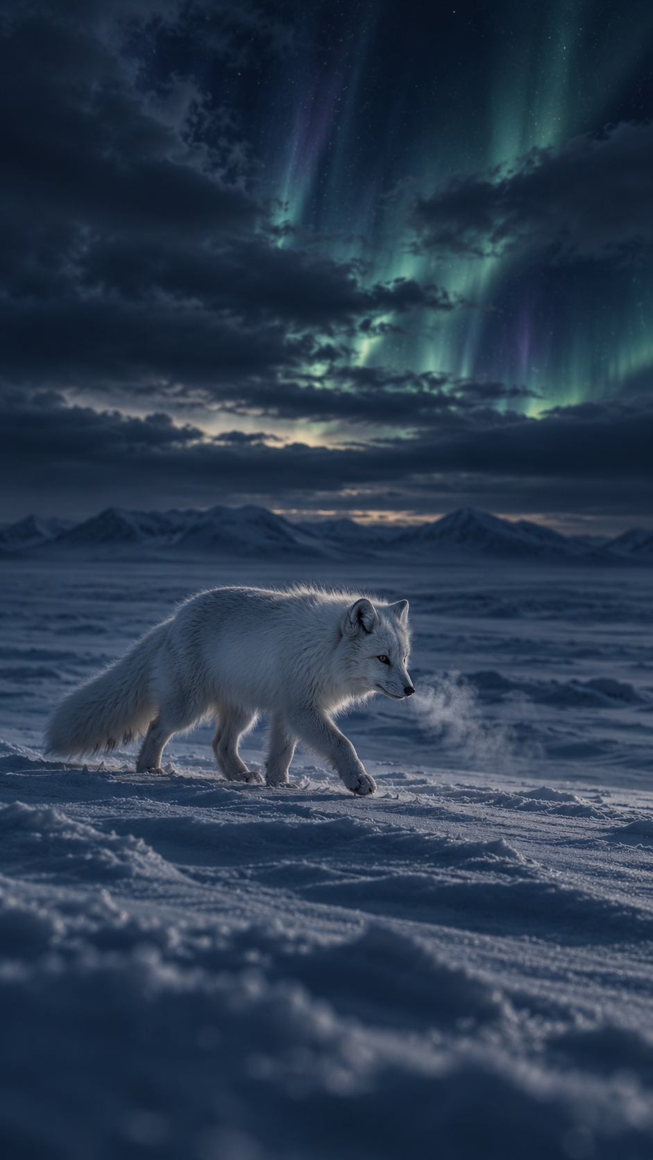 A Fox Crosses the Blue Hour