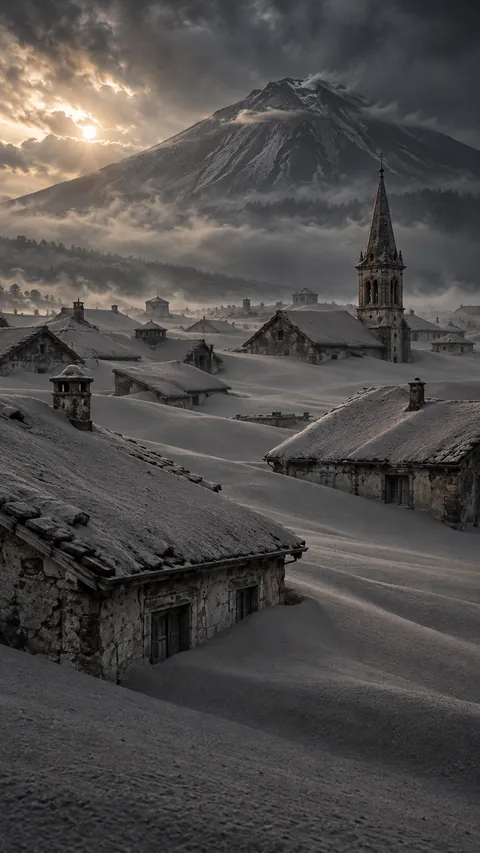 The Village Ashfall Buried