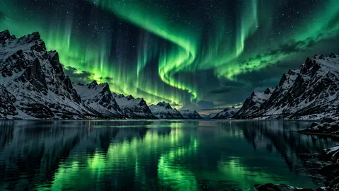 Aurora Over Sleeping Water