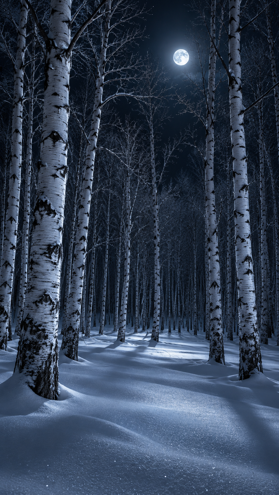 White Bark, Blue Night