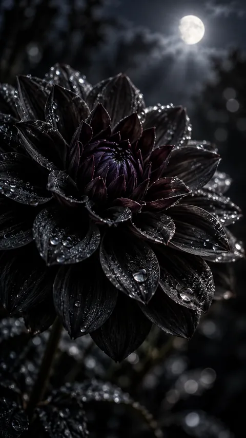 A Black Dahlia Holds the Night