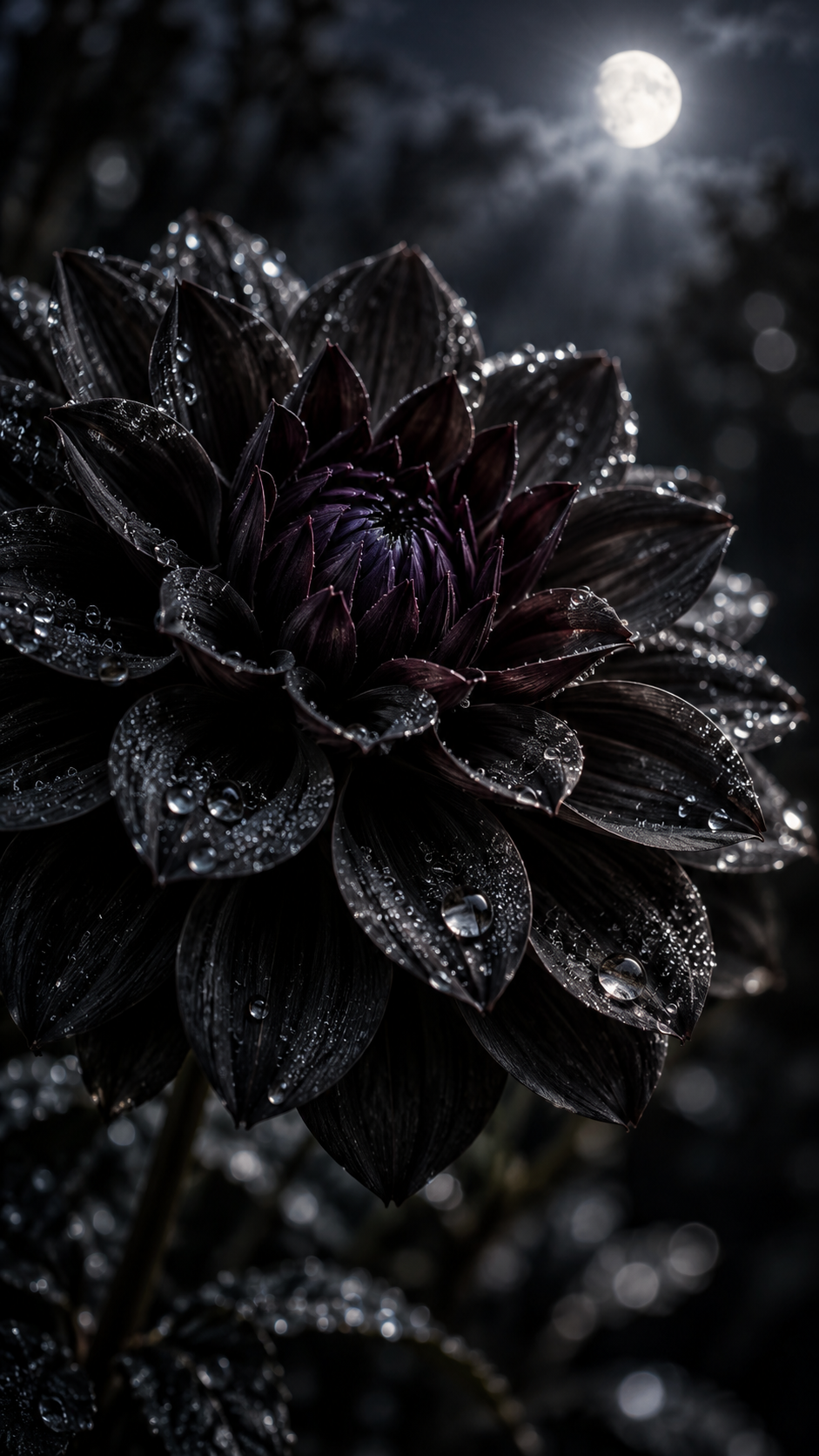 A Black Dahlia Holds the Night