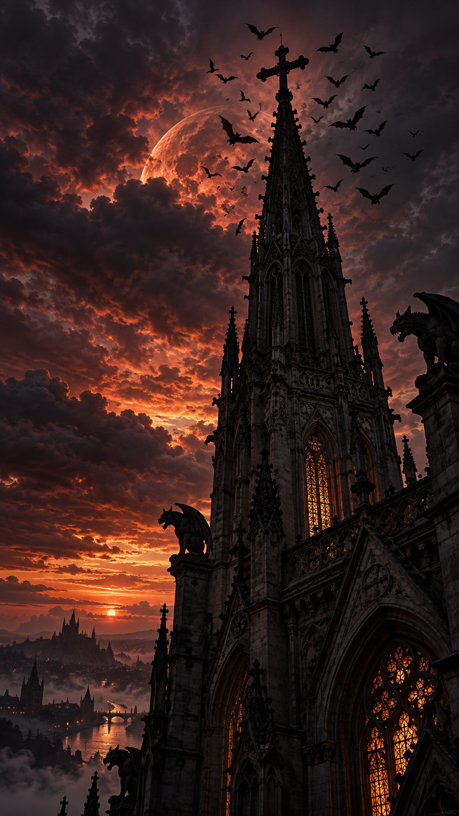Spire Against a Bruised Sky
