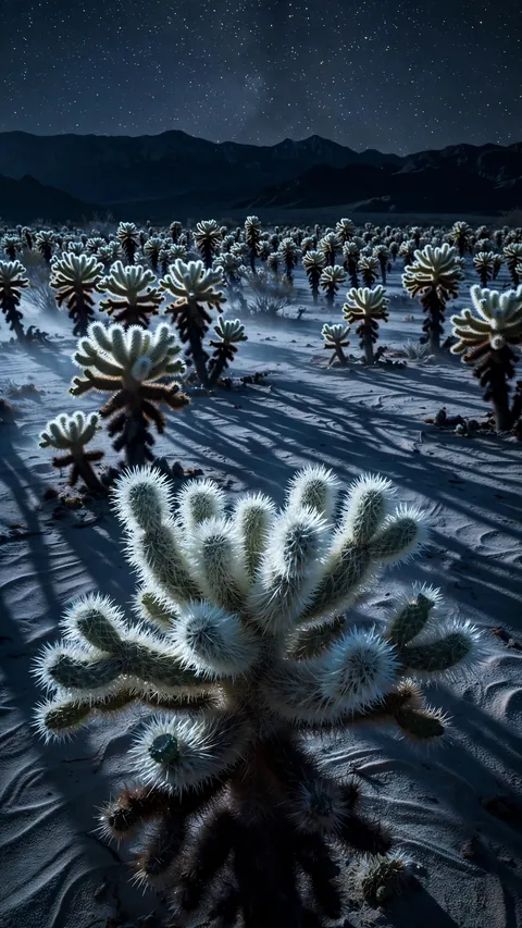 Silver Thorns in the Moonlight