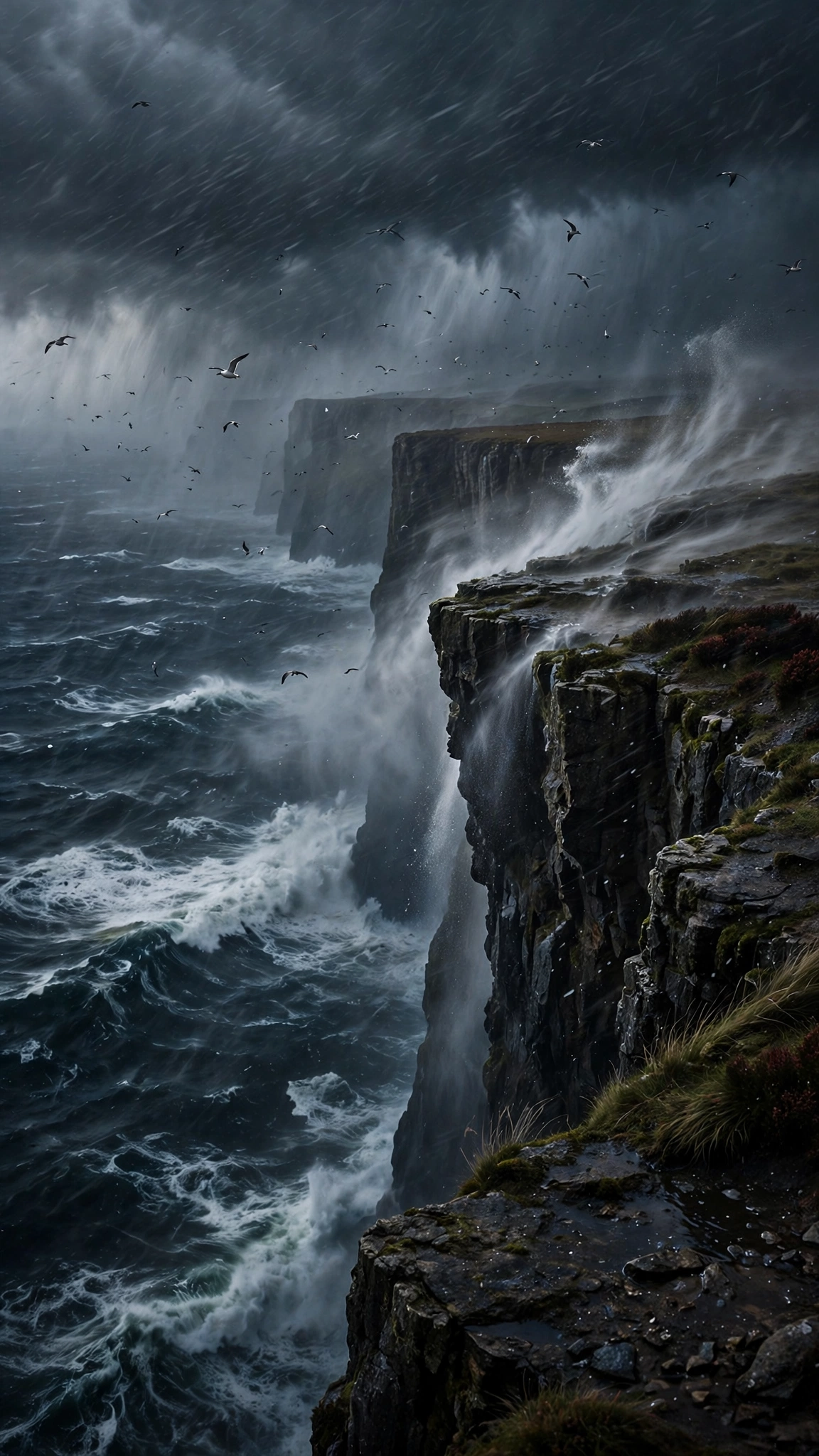 The Cliff Swallowed by Squall