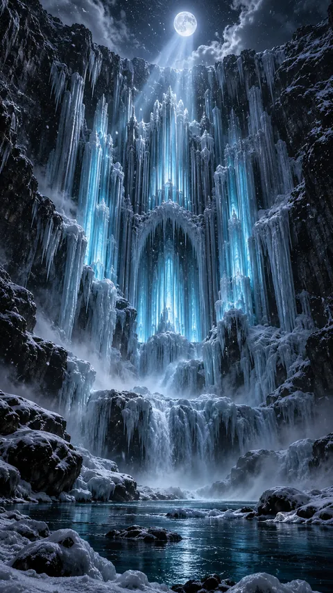 Moonlight Trapped in Ice