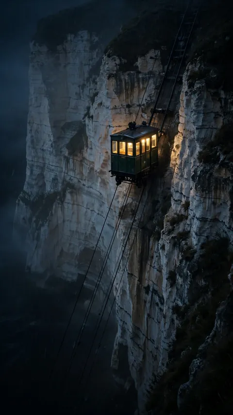 The Cliff Funicular at Night