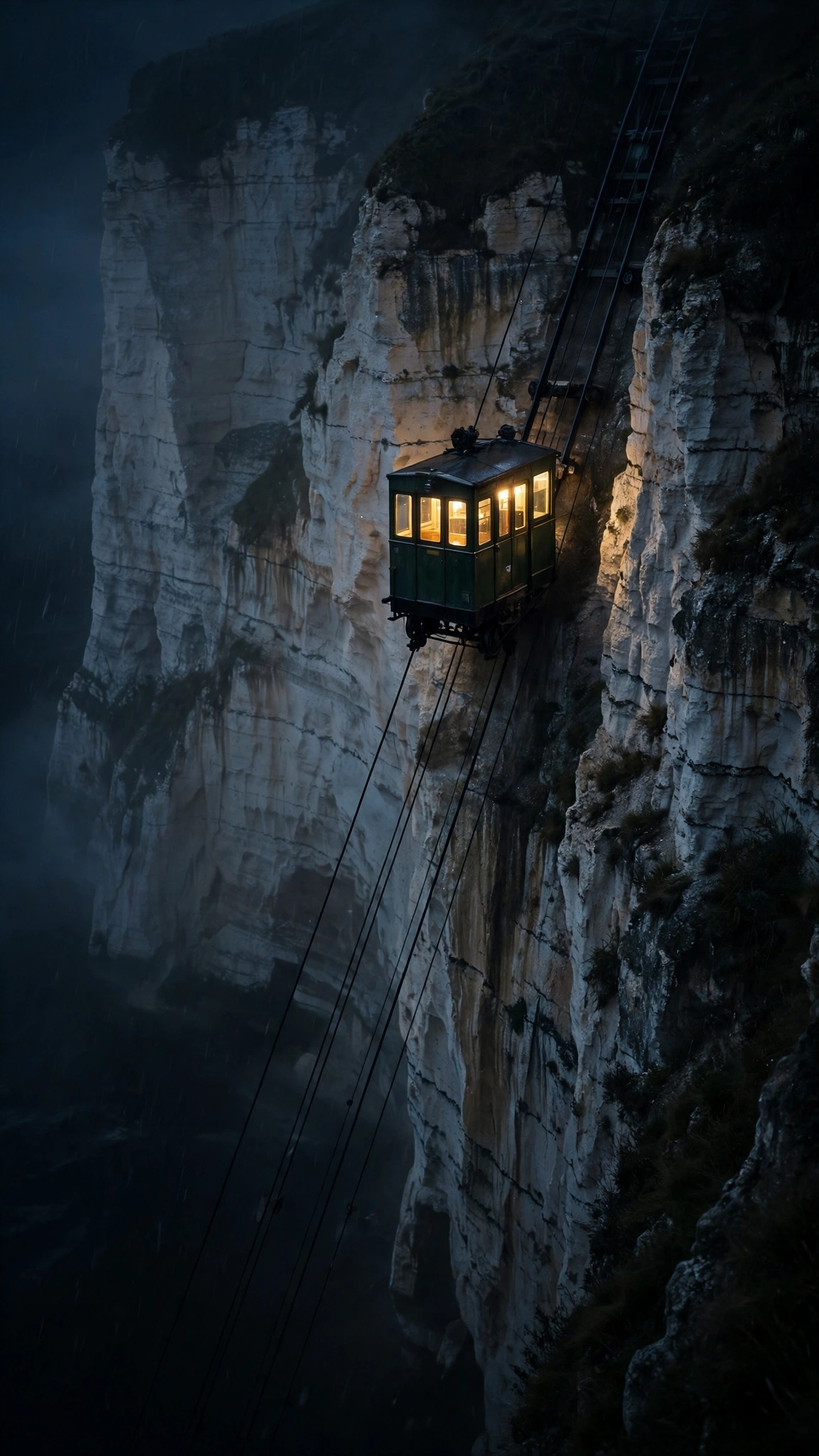 The Cliff Funicular at Night