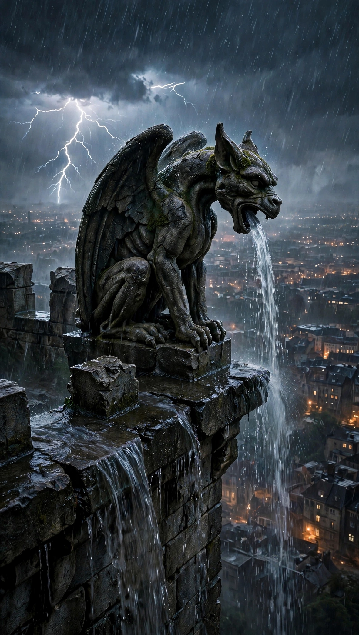 The Gargoyle Watches the Storm