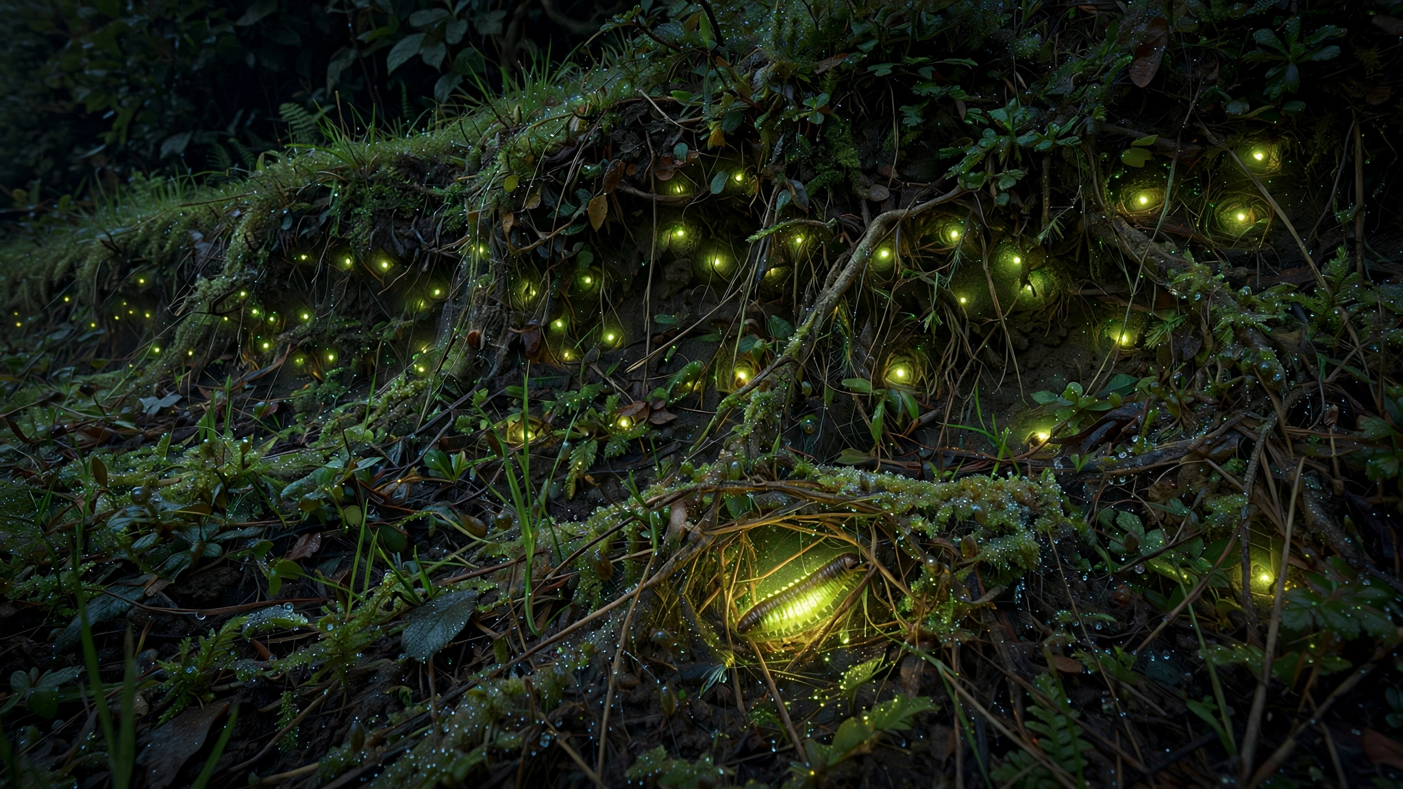 Glow-Worms on the Hedge Bank