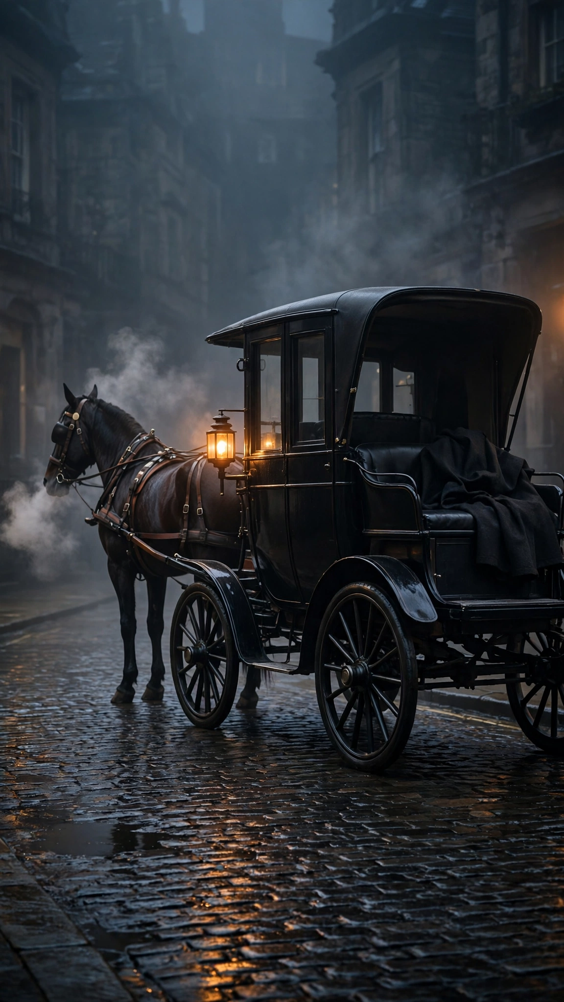 The Cab Waits in Fog