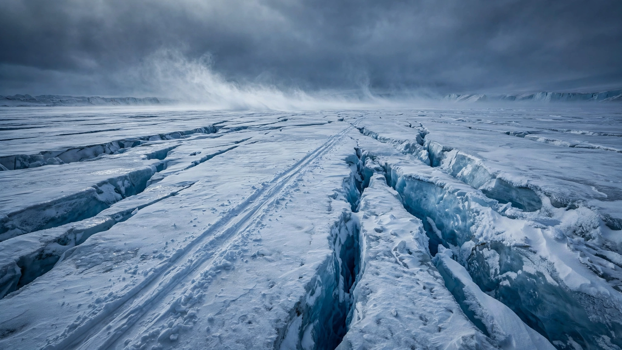 The Ice Splits to the Horizon