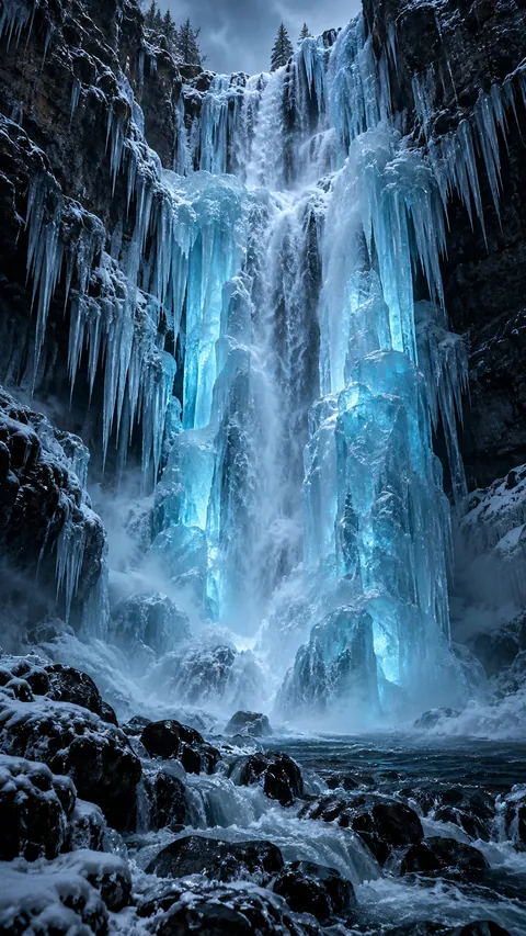 The Falls Stopped Mid-Plunge