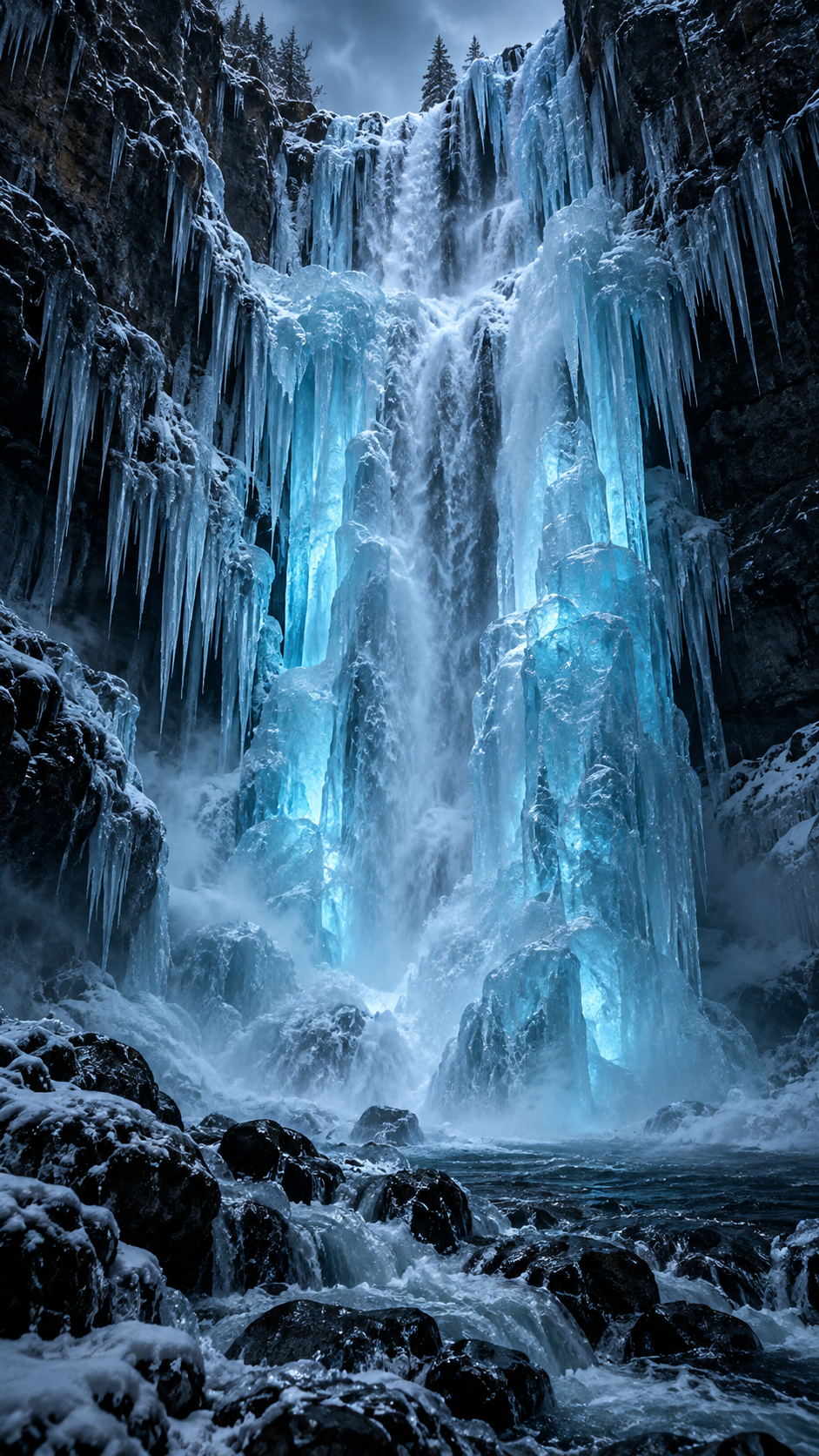 The Falls Stopped Mid-Plunge
