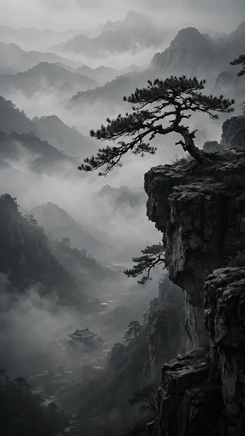 Mountains in an Ink Dream