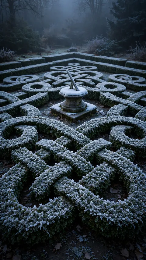 Frost on the Knot Garden