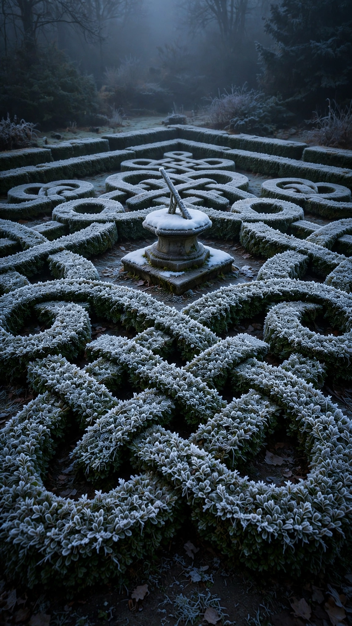 Frost on the Knot Garden