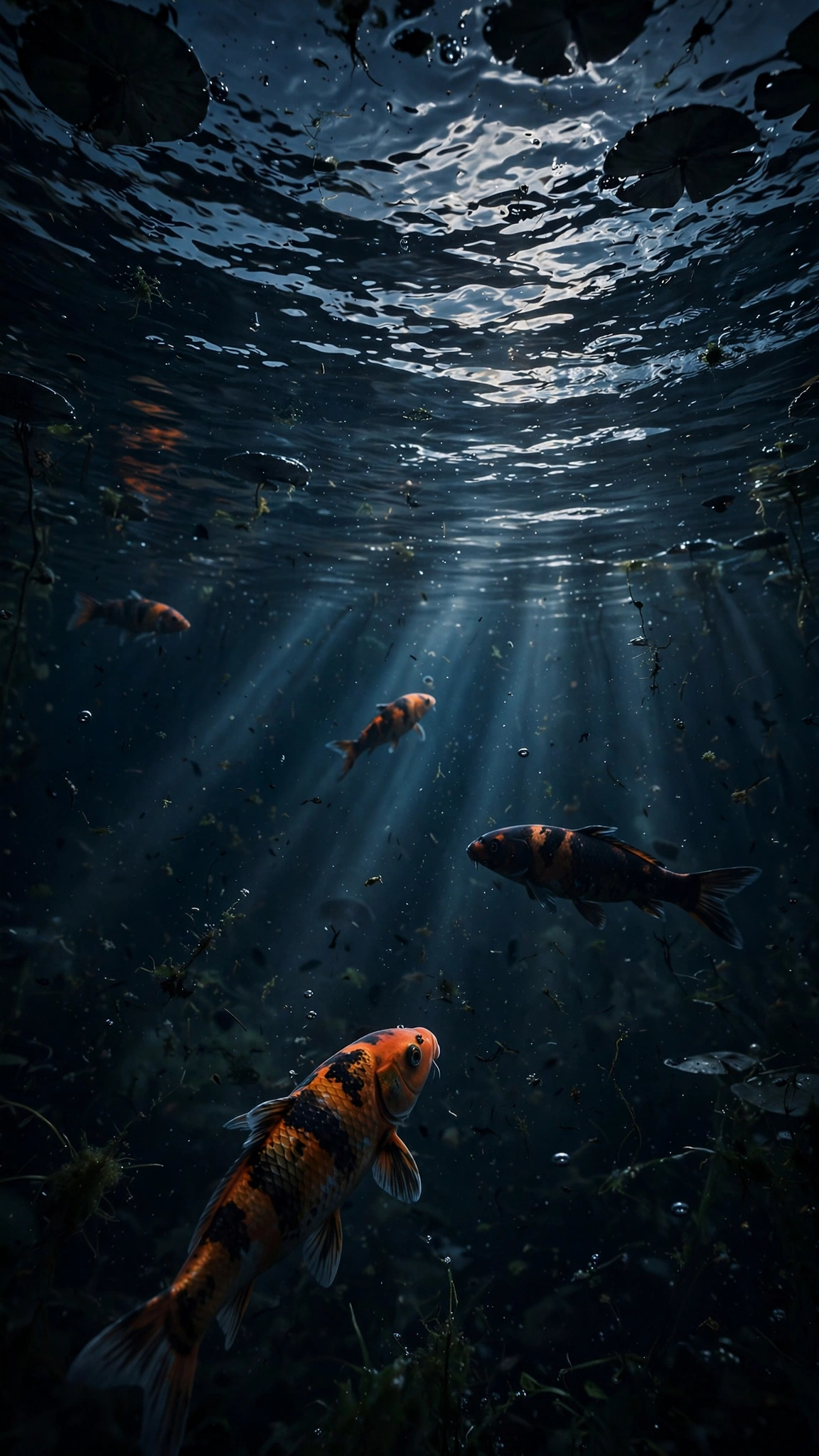 Koi Under a Paper Moon