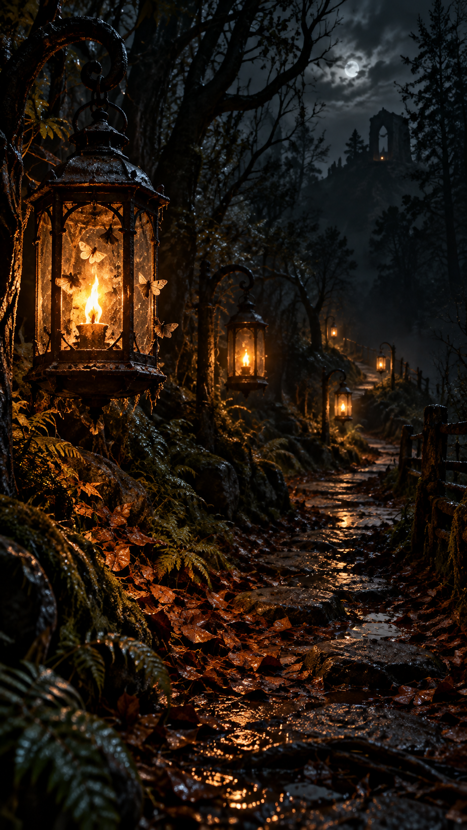 Lanterns on the Winding Path