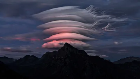 Lenticulars Stacked at Dusk